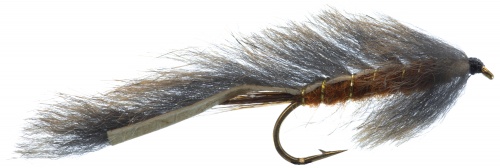 The Essential Fly Minky Grey Zonker Fishing Fly